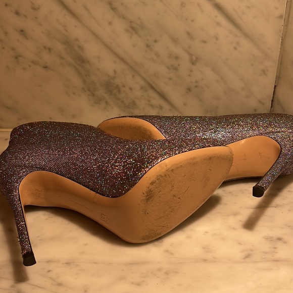 Gianvitto Rossi Metallic & Purple Glitter Accents Boots in Size 38 1/2 - Picture 5 of 8